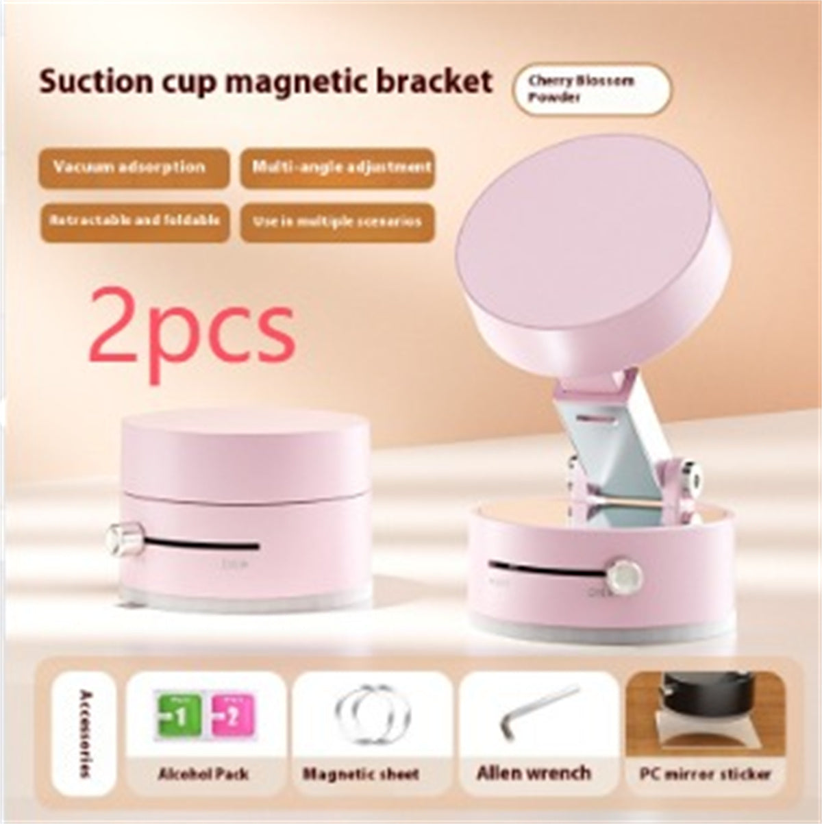 Foldable Magnetic Vacuum Car Phone Holder For Smart Phone