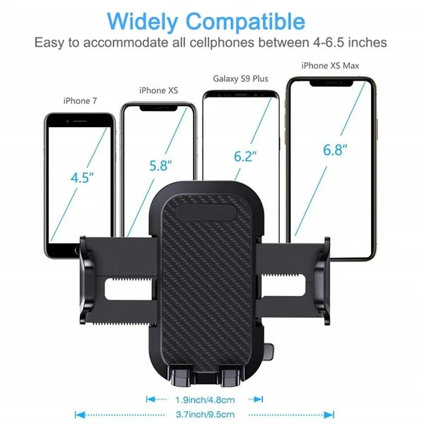 Phone holder with compatibility for various phone models on a white background